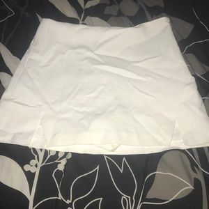 White skirt with shorts